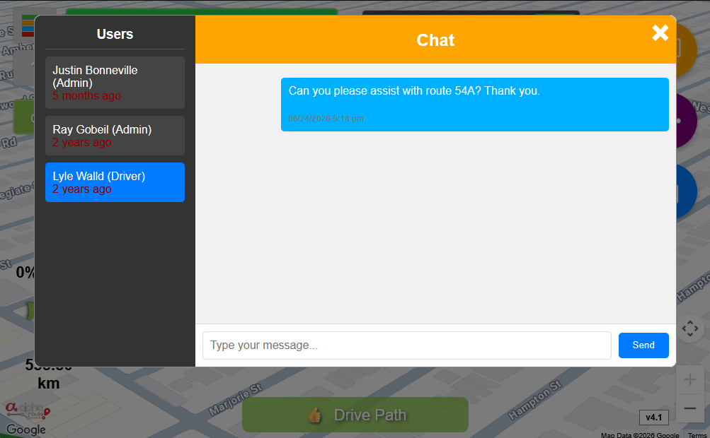 Team chat in alpha route