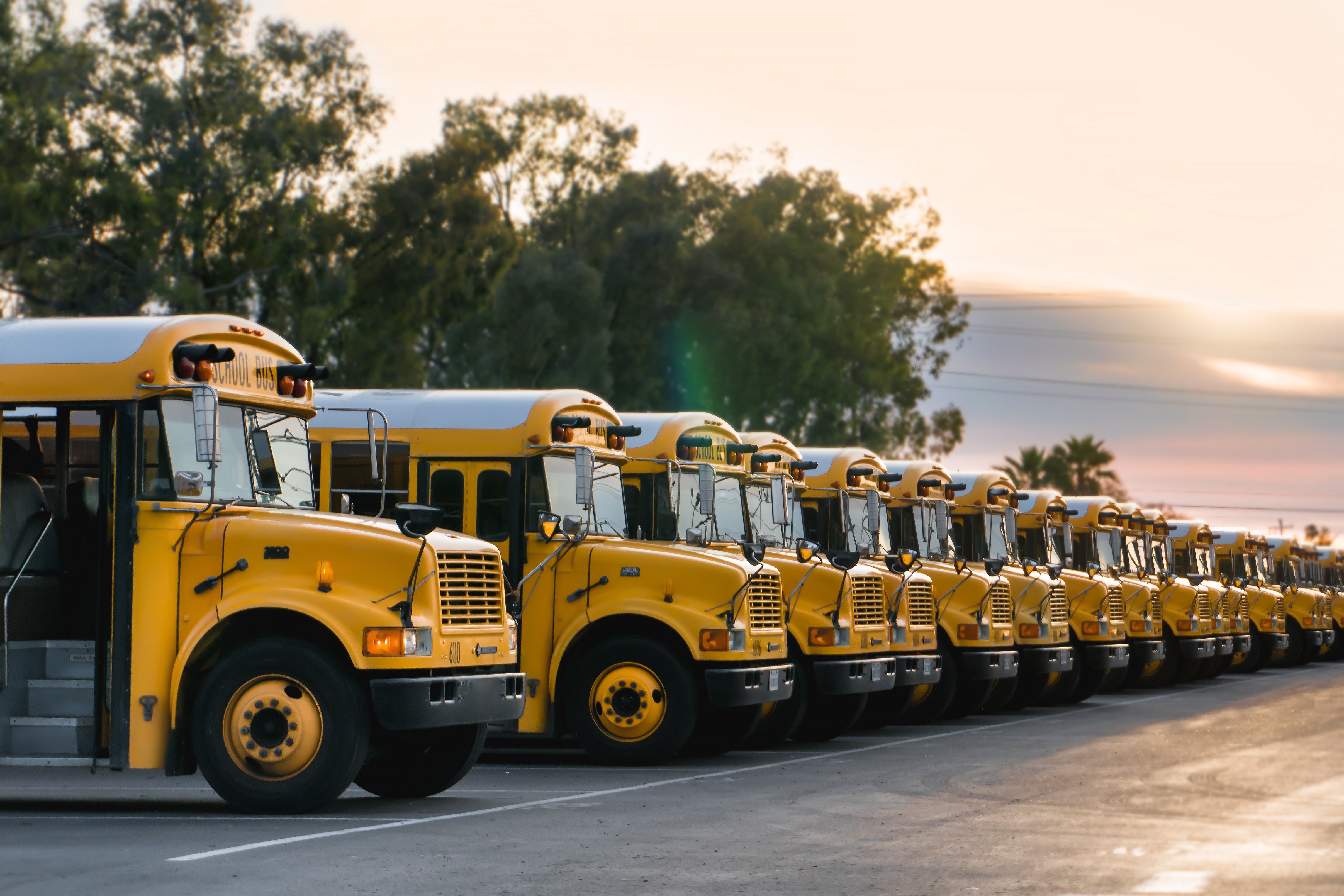 School bus fleet ready for service